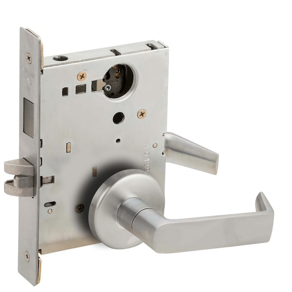 Schlage Classroom Security Mortise Lock with Deadbolt, 06B Design, Less Cylinder, Satin Chrome L9457L 06B 626 - main